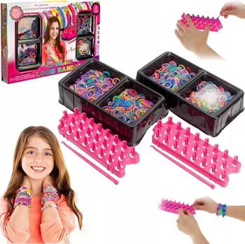 kreativní sada GUMIČKY PRO VÝROBU NÁRAMKŮ LOOM BANDS + KLIPY