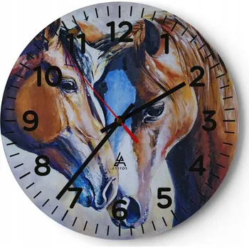 Hodiny Kuchyňské nástěnné hodiny 30x30 Abstrakce Moderní skleněné hodiny Tiché