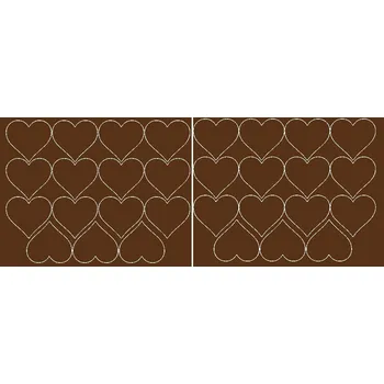 Obraz Nálepky na zeď srdíčka valentýnská hnědá 6 cm