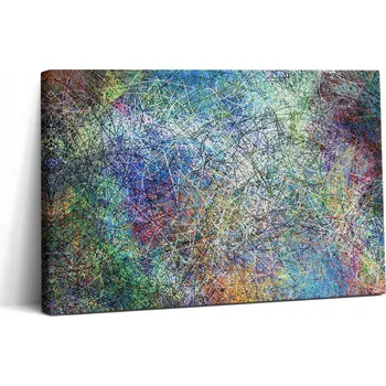 Obraz Foto Obraz Plátno Do Posilovny Nápad Na Dárek Abstrakce Linie Barvy 30x20