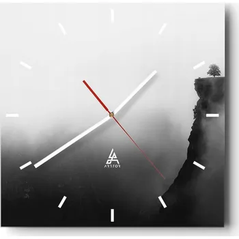 Hodiny Velké nástěnné hodiny 40x40 Krajina Skleněné hodiny Tiché