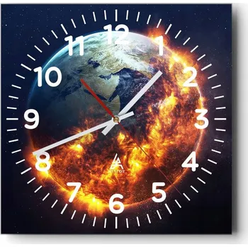 Hodiny Nástěnné hodiny do obýváku 40x40 Kosmos Bezhluczne Skleněné hodiny Tiché