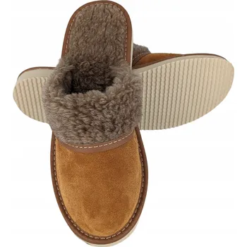 Dámské pantofle Pantofle vlněné kožené zimní pantofle Polské domácí teplé, 41