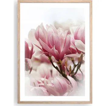 Obraz Plakát v rámu světlý dub do obývacího pokoje ložnice 50x70 magnolie moderní obraz