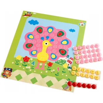 Obraz Kreativní sada „Páv – Knoflíky “, Stoklasa