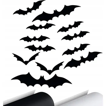 Samolepicí dekorace na vozidlo SAMOLEPKA na auto NETOPÝŘI BATS HALLOWEEN 15x14