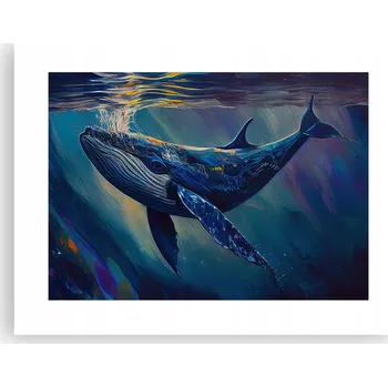 Obraz Obraz plakát do obýváku ložnice 40x30 velryba foto na zeď bez rámu