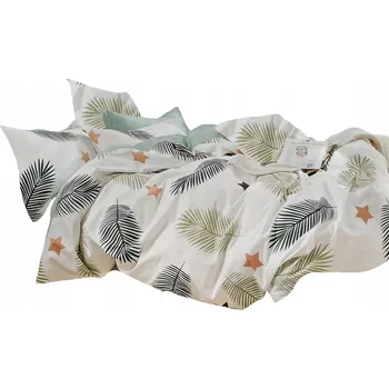 Povlečení SATÉNOVÉ POVLEČENÍ BAVLNA 200x220 BAVLNA 100 SADA 3 POVLAKŮ NA POLŠTÁŘE 70x80 SZARA KRATA