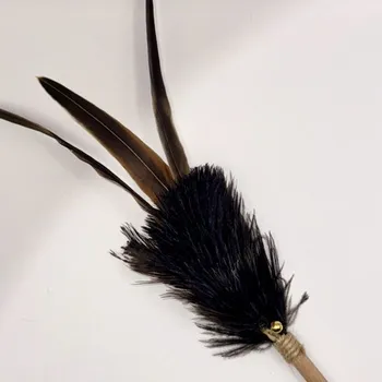 Dřevěná hračka Ekomazlicek.cz Mávátko - Kohout na dřevěné tyči