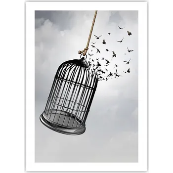 Obraz Plakát bez rámu do obýváku ložnice 50x70 abstrakce moderní módní obraz