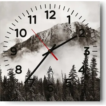 Hodiny Nástěnné hodiny do obýváku 40x40 Krajina Bezhluczne Skleněné hodiny Tiché