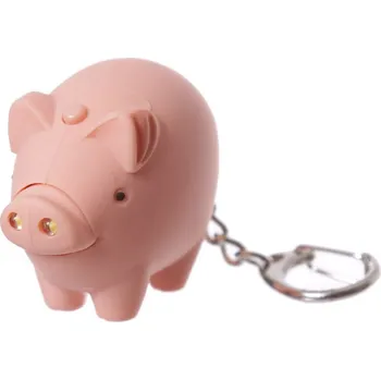 Přívěsek Na Klíče prasátko nebo kravička se zvukem a LED světlem na klíče