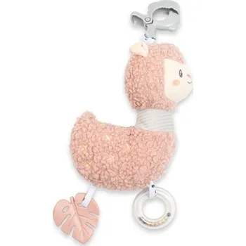 Hračka pro nejmenší New Baby Edukační hrající plyšová hračka s klipem Lama Multicolor