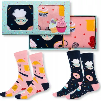 Dámské ponožky SOXO dámské ponožky v krabičce - sušenky, cukroví, 2 páry