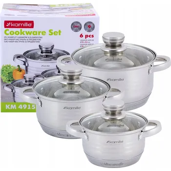 Hrnec Sada hrnců Kamille nerezová ocel 6 ks.