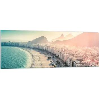 Obraz Obraz na skle do obýváku ložnice 90x30 pobřeží obrazy na zeď sklo