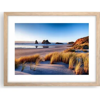 Obraz Obraz plakát v rámu světlý dub do obýváku 40x30 duny foto plakáty na zeď