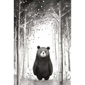 Plakát Plakát Zvědavý Medvídek bez rámu 61 x 90,5 cm