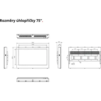 Outdoorový Reklamní Nástěnný Digitální Banner Obrazovka na Zeď Wall Smart TV Displej Android Dotykový Digiposter Infokiosek Výběr Variant 75"