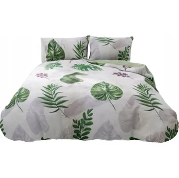 Povlečení SATÉNOVÉ POVLEČENÍ BAVLNA 200x220 BAVLNA 100 SADA 3 POVLAKŮ NA POLŠTÁŘE 70x80 SZARA KRATA