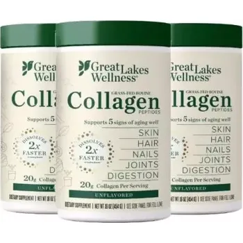Kloubní výživa Kolagen hydrolyzovaný, peptidy bez příchuti, 3 balení, 1362 g Great Lakes