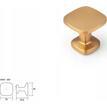 Nábytkové kování Nábytková úchytka VIEFE 0608 QUART MINI, délka 26 mm, mosaz cava kartáčovaná