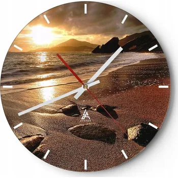 Hodiny Velké nástěnné hodiny 40x40 Krajina Skleněné hodiny Kulatý Tiché