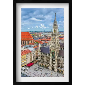 Obraz Dekorativní nástěnný obraz do pokoje Radnice Marienplatz v Mnichově 40x60 cm