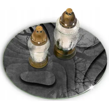 Obraz Podstavec pod svíčky s potiskem Kamenné tvary 3D Velký kulatý průměr 40 cm