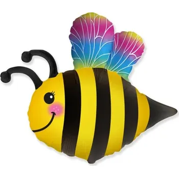 Balónek Fóliový balónek VČELA vosa duhová na helium 61 cm