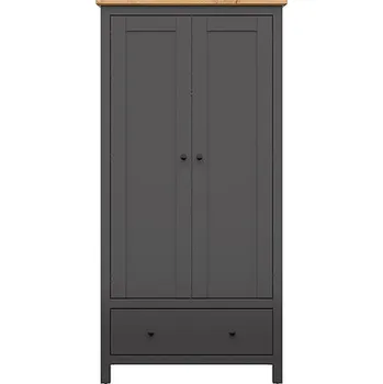 Předsíňová stěna BRW HESEN šatní skříň SZF2D1S/20/10, grafit/dub artisan