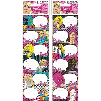 samolepka SAMOLEPKY NA SEŠIT BARBIE STARPAK 10 KS