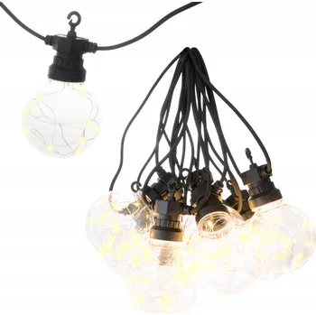 Vánoce Světelná girlanda pro LED žárovky teplá bílá ProGarden 750 cm síťovaná černá