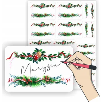 Dárková visačka Vánoční samolepky na dárky, jmenovky a visačky na vánoční dárky a Mikuláše