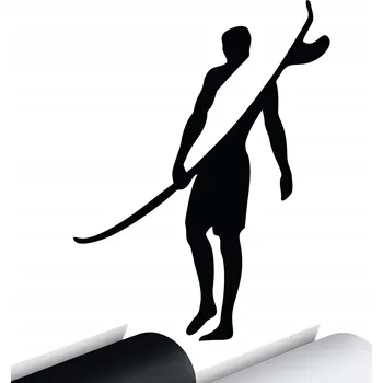 Samolepicí dekorace na vozidlo SAMOLEPKA na auto SURFER SILUETA SURFING 11x15