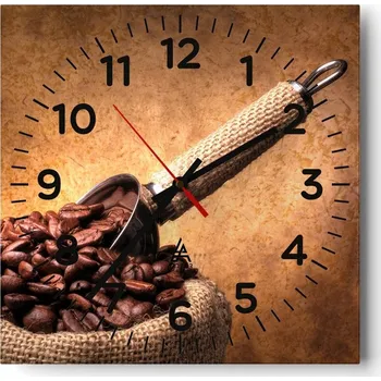 Hodiny Nástěnné hodiny do obýváku 40x40 Gastronomie Bezhlučné hodiny na skle Tiché