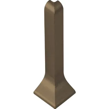 Stavební profil AP38 roh k soklové liště vnější ACARA, hliník elox bronz, 60 mm, 2 ks