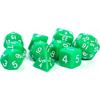 Příslušenství k deskovým hrám RPG KOSTKY ZELENÁ SADA 10 KOSTEK K24 K30