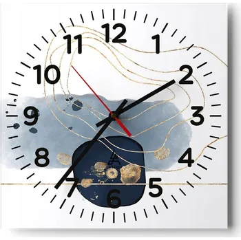 Hodiny Nástěnné hodiny do obýváku 40x40 Abstrakce Tiché hodiny Skleněné hodiny Bez hlučnosti