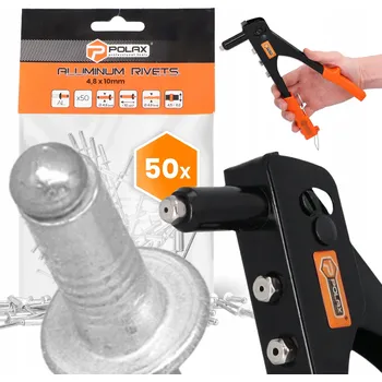 Nýt RUČNÍ NÝTOVAČ 2,4-4,8 mm 50x TRHACÍ NÝTY 4,8x10 hliníkový Pozink NI 9T