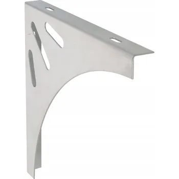 police Podpěra police Ocelová konzole stříbrná 200x200mm