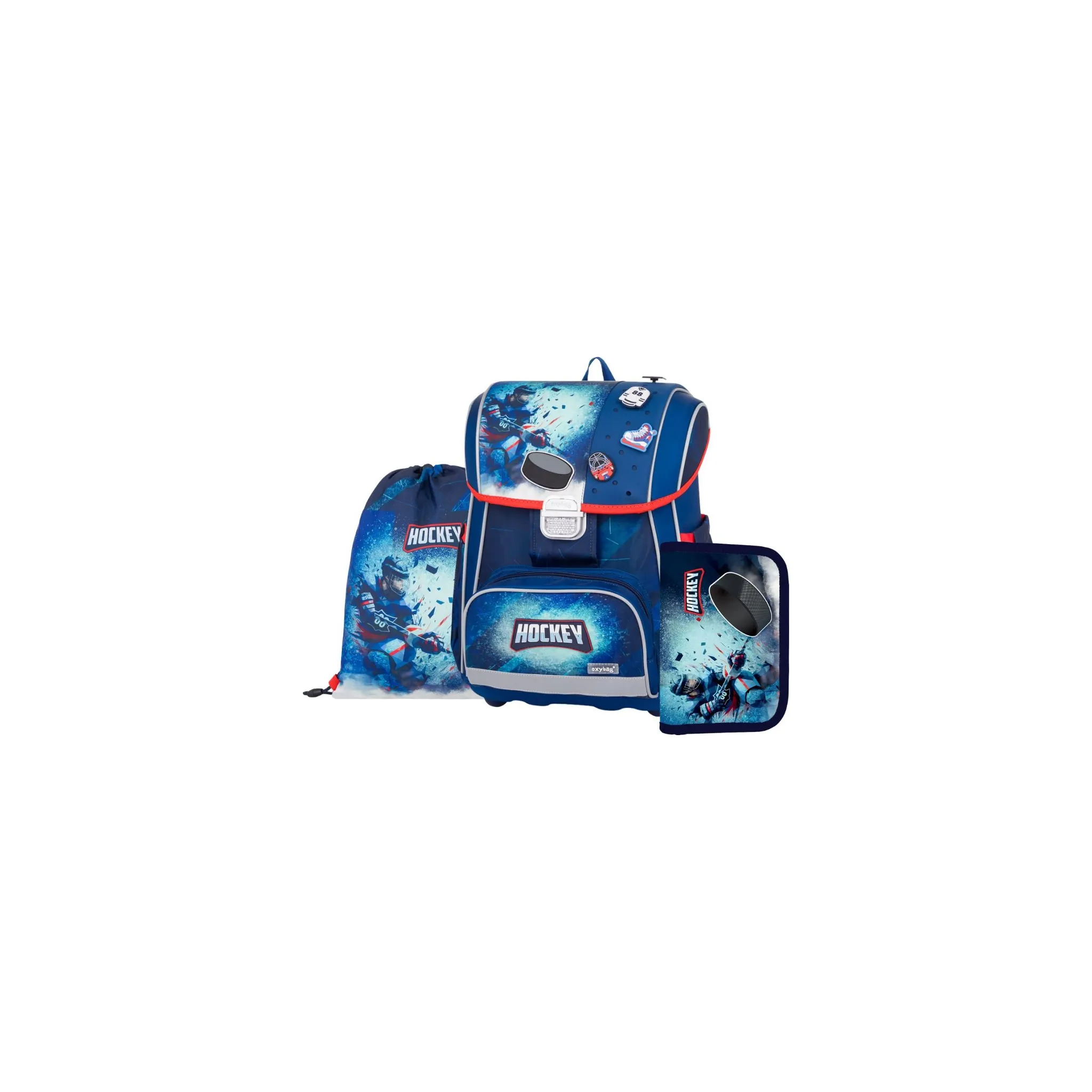 Fotografie 1 - Set školních potřeb Oxybag Premium Light 3dílný set Hokej