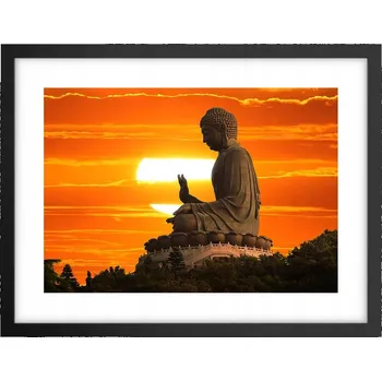 Obraz Obraz plakát v černém rámu do obýváku 40x30 asijské foto plakáty na zeď