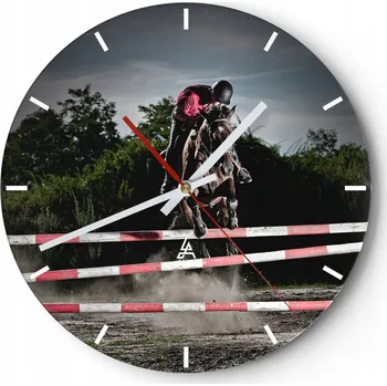 Hodiny Velké nástěnné hodiny 40x40 cm Zvířata Skleněné hodiny Kulatý Tiché