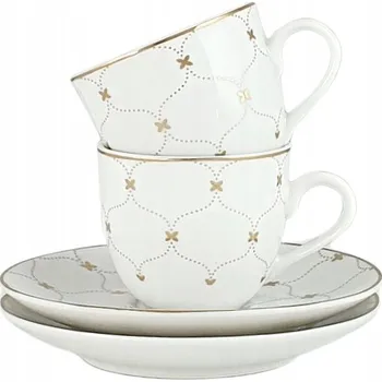 GEMIS sada 2 šálků s podšálky na espresso 100ml | Porcelán Bogucice