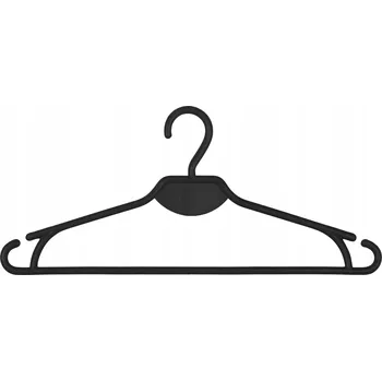 Věšák Šatní ramínko plastový Fabryka Wieszaków Polwo černá 100 ks