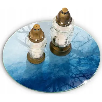 Obraz Stojan hřbitovní svíčka tvrzené sklo 30 x 30 x 30 cm