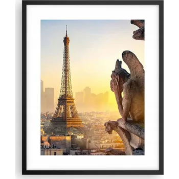 Obraz Foto obraz plakát na zeď v černém rámu 40x50 město plakáty do obýváku