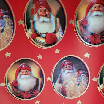 Vánoční dekorace Vánoční balicí papír 57cm x 2m 2m579 červený Santa Claus (Mikuláš)