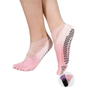 Dámské ponožky Ponožky kotníkové ponožky pětprsté na jógu ABS stínované 2PAK 36-41 YOCLUB